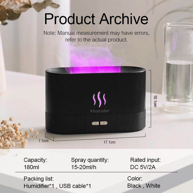 Flame Aroma Diffuser Air Humidifier 